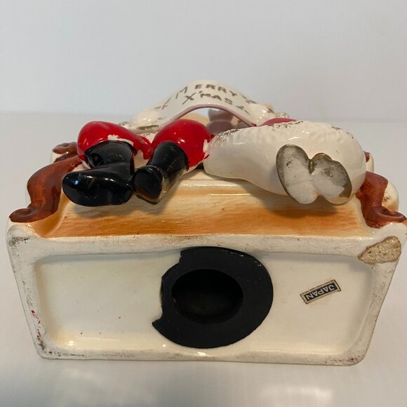 Santa and Mrs. Claus on Couch ~ Coin Bank ~ Vintage ~ Ceramic ~ Japan - Picture 5 of 11